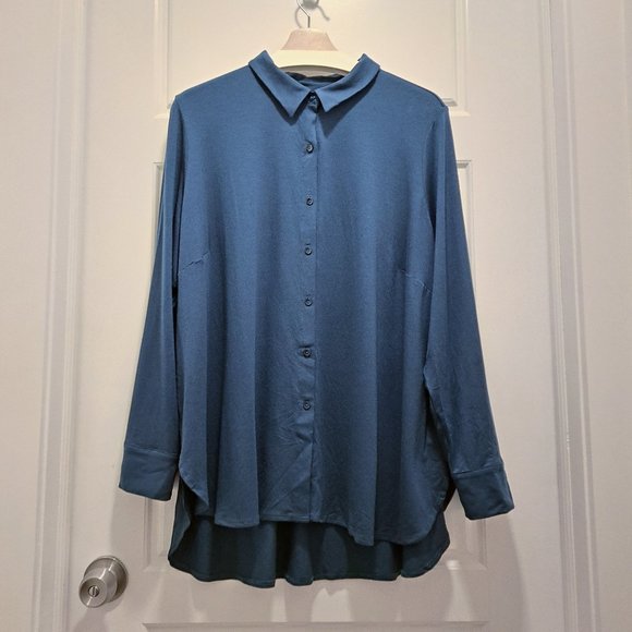 Eileen Fisher Tops - Eileen Fisher Classic Collar Long Shirt Size 2X New with Tag